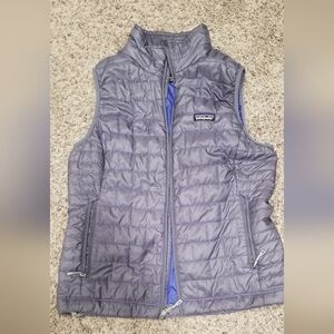 Patagonia Kids Blue and Gray Quilted Vest